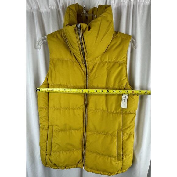 Old Navy Canvas Puffer Vest, Yellow M cold weather gorpcore 64-03 NWT - Picture 3 of 16